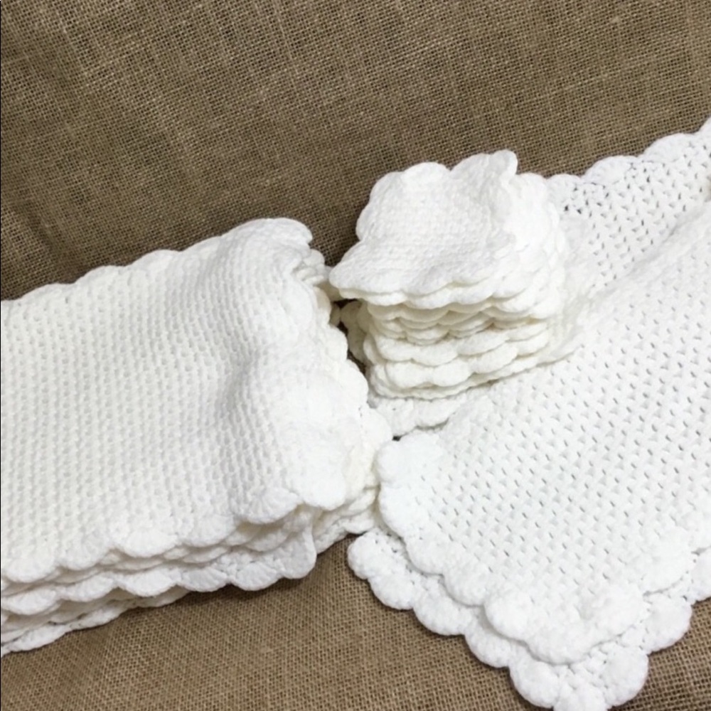 Handmade Crocheted Placemats Coasters Table Runner